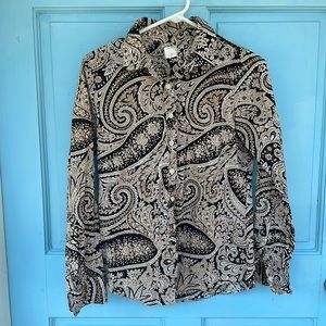 J. Crew Perfect Shirt Paisley size S